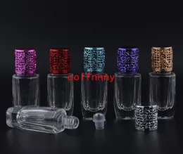 100ピース/ロット速い輸送10ml紫外線ガラスの詰め替え可能な香水瓶スタイリッシュなフラコンがパッケージと一緒にコスメキー