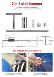 PDR -stavar Hook Tools Paintless Dent Reparation Car Dent Borttagning Reflector Board Dent Puller Lifter Lime Gun av Tape Tool229g