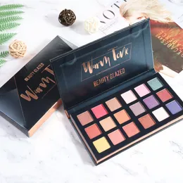 Makijaż Uroda Glazed 18Colors Eyeshadow Palette Ciepłe Tone Ultra Pigmentowane Eye Cień Najwyższej Jakości DHL Wysyłka