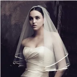 2017 Wholesale Cheap Bridal Veils Vintage Edge White Tulle Veil For Beach/Church Wedding Bride Bridal Accessory Fast Shipping In Stock