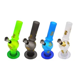 Dollar Logo 150mm Mini Akryl Bong Water Pipe Rökning Bong grossist rökningstillbehör