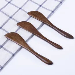 Wholesale Free shipping New style 15*2.5cm Wooden Cheese Knives Nanmu Breakfast Jam Knife Flatware W8314