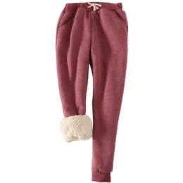 Tjock sammet varma byxor byxor kvinnor 2018 vinter casual dragsko elastiska midja byxor lösa massiva sweatpants pZ026 S18101604