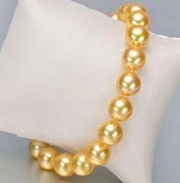 9-10mm pärlarmband guld naturliga pärlhandskedjor smycken 7.5-8 tum 14k guldspärr