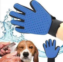 Pet Cleaning Brush Dog Comb Gummi / TPE Glove Bath Mitt Pet Dog och Cat Massage Hårborttagning Grooming för gratis frakt