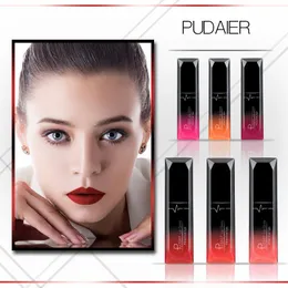 New Hot Makeup Brand Pudaier 21Colors Matte Flytande Läppstift Matallisk Shimmer Lip Gloss Lip Balm Kvinnor Mode Gift DHL Frakt