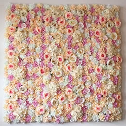 15 pçs / lote 60X40 CM Romântico Artificial Rose Hortênsia Flor Parede para Festa de Casamento Estágio e Pano De Fundo Decoração Muitas cores