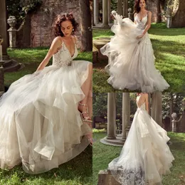 Eve Of Milady 2019 A Line Wedding Dress With Spaghetti Straps V