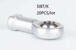 20PCS / 로트 SI8T / K PHSA8 8mm 막대 평면 베어링로드 엔드 조인트 베어링 단부