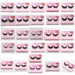 Supernatural Lifelike Handmade False Eyelash 3D Mink Laszy Grube Fake Faux Rzęsy Makijaż Rozszerzenie Narzędzie 26styles