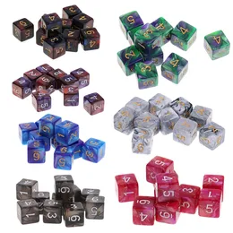 10pcs acrylic d6 اشرب Digital Dice Set for Dungeons Dragons Games Dices Play Game 6 Side Polyhedral Die New New