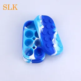 Silicone dab tool storage oil jars concentrate case bho extractor 6 in 1 wax pot containers for mat / bong