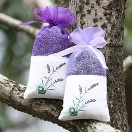 Car pendant package Purple Cotton Organza Lavender Sachets DIY Dried Flower Sweet Bursa Wardrobe Mouldproof Fume Gift Bag