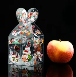 Pudełka Favors Wrap Christmas Nawet Wyczyść Pudełko Pudełko XmassNoznawanie Elk Santa Xmas Drzewo Treats Sweets Candy Boxes