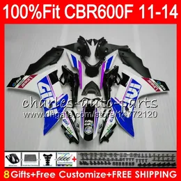 Injection Body For HONDA CBR600 F4i CBR 600 F 2011 2012 2013 2014 115HM.51 blue black CBR600F4i CBR600 F 600F CBR600F 11 12 13 14 Fairing