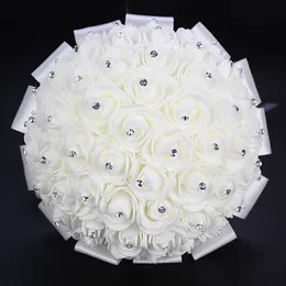 2018 Wedding Bouquet Stunning Crystal Artificial Wedding Bouquets Wedding Accessories Rose Flowers De Mariage Bridal Bouquet