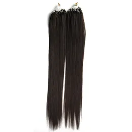 Loop Micro Remy Straight Tip Hair 100g Loop Micro Ring Human Hair Extensions Link Bead Real European Salon Style Hair