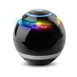 2017 New Bluetooth Speaker Colors LED Lights Wireless Portable Subwoofer With Mic FM