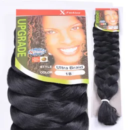 도매 82inch Xpression 머리카락 합성 헤어 짜다 Jumbo Braids Harr Extensions 165 Grems 벌크 Cheveux 크로 셰 뜨개질 머리 확장