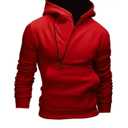 JM Wholesale 2018 Nya Mäns Casual Bokers Safing Side Zipper Hit Color Sweater Coat Hooded Hoodie