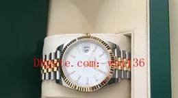 Luxus Hohe Qualität 126333 Herren Datum Beiläufige Uhr 41 MM SS / YG Datejust Weiß Index Zifferblatt Automatische Mechanische Herren Armbanduhren Original Box