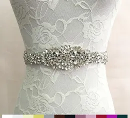 Luxury Crystals Sash for Wedding Dresses Bridal Belts Rhinestone Ribbon Ivory Red Black Formal Prom Evening Sashes Handmade Real Image