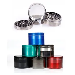 6 Kolory Zioła Stop Zioła Szlifierki 4 Część 40mm 50mm 55mm 63mm Dia Cynk Grinder Zioła Spice Crusher Magnetip Top Grinder 5916-19