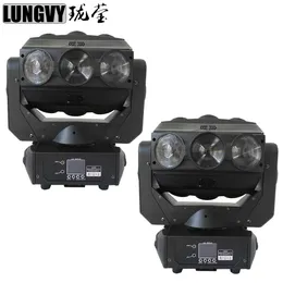 2pcs / parti 9x12w rgbw 4in1 mini LED-spindelrörelse Head Beam Light Stage Lighting DMX för professionell DJ