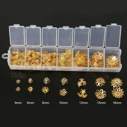 Approx 300pcs/lot (6~16mm) Mixed Alloy Beads Caps,End Caps,Cord Caps,Tassel Charms For jewelry Making DIY Accessories