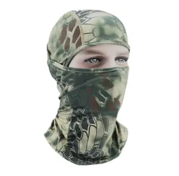 Kamuflaż Taktyczna głowa CS Maska Outdoor Sports Cap Rowerowa Kolarstwo Wędkarskie Maski Motocyklowe Ski Balaclava Halloween Full Face Maska