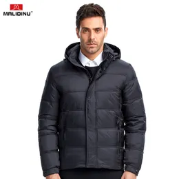 Malidinu 2017 Alta Qualidade Homens Down Jacket Inverno Down Coat Parka 70% Branco Pato Engradear Jaqueta de Inverno Frete Grátis