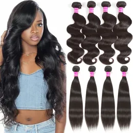 10A mink brasilianskt jungfruligt hår 100 g/st Body Wave Weave Bundles 100% Obearbetade raka människohår Buntar Drop Shipping Hårförlängningar