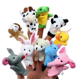 10 pçs/conjunto Animal dos desenhos animados Fantoche de dedo Bebê Brinquedos de pelúcia para crianças Brinquedo de dedo para crianças Presente de família Bonecas