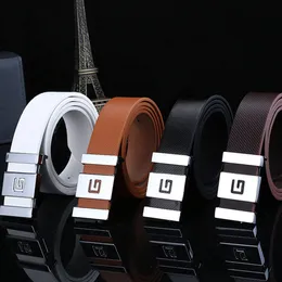 2018 Nowe Mężczyźni Automatyczna klamra Skórzana Talii Paski Paski Klamra Belt Cintos Masculinos de Couro Luxo