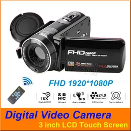 3-дюймовый сенсорный экран FHD 1080P 16-кратный цифровой зум 24-мегапиксельная цифровая видеокамера Видеокамера DV 270 градусов вращающаяся камера с дистанционным управлением