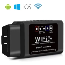 ELM327 OBD2 واي فاي ماسحة السيارات تشخيص كود قارئ أداة OBD II واجهة V1.5 محول المحرك مدقق لالروبوت / iOS / ويندوز