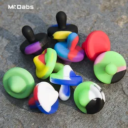 도매 컬러 UFO 실리콘 벤터 흡연 액세서리 거품 CARB CAP 모자 스타일 돔 쿼츠 열 P 가랑이 손톱 Dabber 유리 봉 DAB 오일 장비