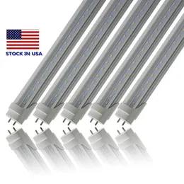 US Stock + T8 LED 튜브 조명 4ft 22W SMD2835 AC85-265V 클리어 / 밀키 커버 멋진 화이트 6000K 2 년 보증