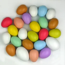 Paskalya Komik DIY Emülasyon Ahşap Yumurta Ahşap Oyuncak Mutfak Yumurta Gıda Boyalı Doodle Yumurta Yaratıcı Hediyeler Oyuncaklar oyna Pretend