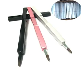 New Fashion Disposable Brushes Retractable Lipbrush Flexible Mini Lip Brush Aluminium Outer Tube Brush Tools Travel Use