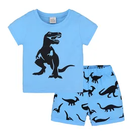 Set di abbigliamento per ragazzi T-shirt in cotone per bambini estivi + abito di pantaloncini Set di vestiti per neonato Costume per neonati 2 pezzi
