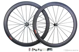 carbon bicycle wheels 50mm 700C basalt brake surface clincher tubular road cycling bike wheelset novatec Hub width 25mm 3k matt