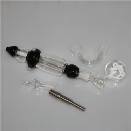 Glas-Nektar-Bong-Kit Glaspfeife Shisha mit zwei Funktionen, beide Quarz-Titan-Spitzenbongs 10 mm und 14 mm für Bohrinseln