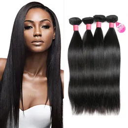 Wholesale Price Cheap 8A Brazilian Silky Straight Hair 4 Bundles 100% Unprocessed Peruvian Indian Malaysian Straight Human Hair Extensions