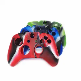 Dla Xbox One Dla PS4 Miękkie Silikonowe Kamuflaż Case Case Controller Grip AntSIP 240 sztuk / partia