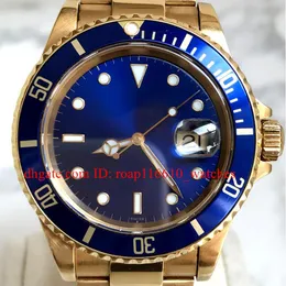 Wysokiej jakości Watcshes Blue Ceramic Bezel 40mm Niebieski Dial 116613 18K Złoty Ze Stali Nierdzewnej Mechanicznej Mechanicznej Watche