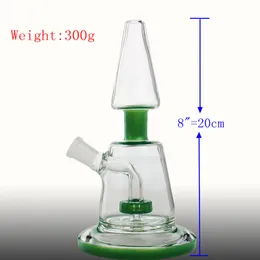 8 "DAB RIG Glass Bong Vattenrör 14mm Man Bowl HoneyComb Filter Tips Bongs Heady Pipe Wax Oil Rigs Small Bubbler Hookahs Bägare