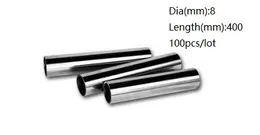 100pcs/lot 8x400mm Dia 8mm linear shaft 400mm long hardened shaft bearing chromed plated steel rod bar for 3d printer parts cnc router