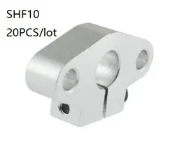 20 pz/lotto SHF10 10mm guida lineare supporto albero guida lineare cuscinetto asta guida lineare supporto supporto per router di cnc parti della stampante 3d