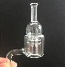 XXL Quartz Thermal Banger+Quartz carb cap 10mm 14mm 18mm male/ female 90/45 Degrees 100% real Double wall quartz nail free shipping